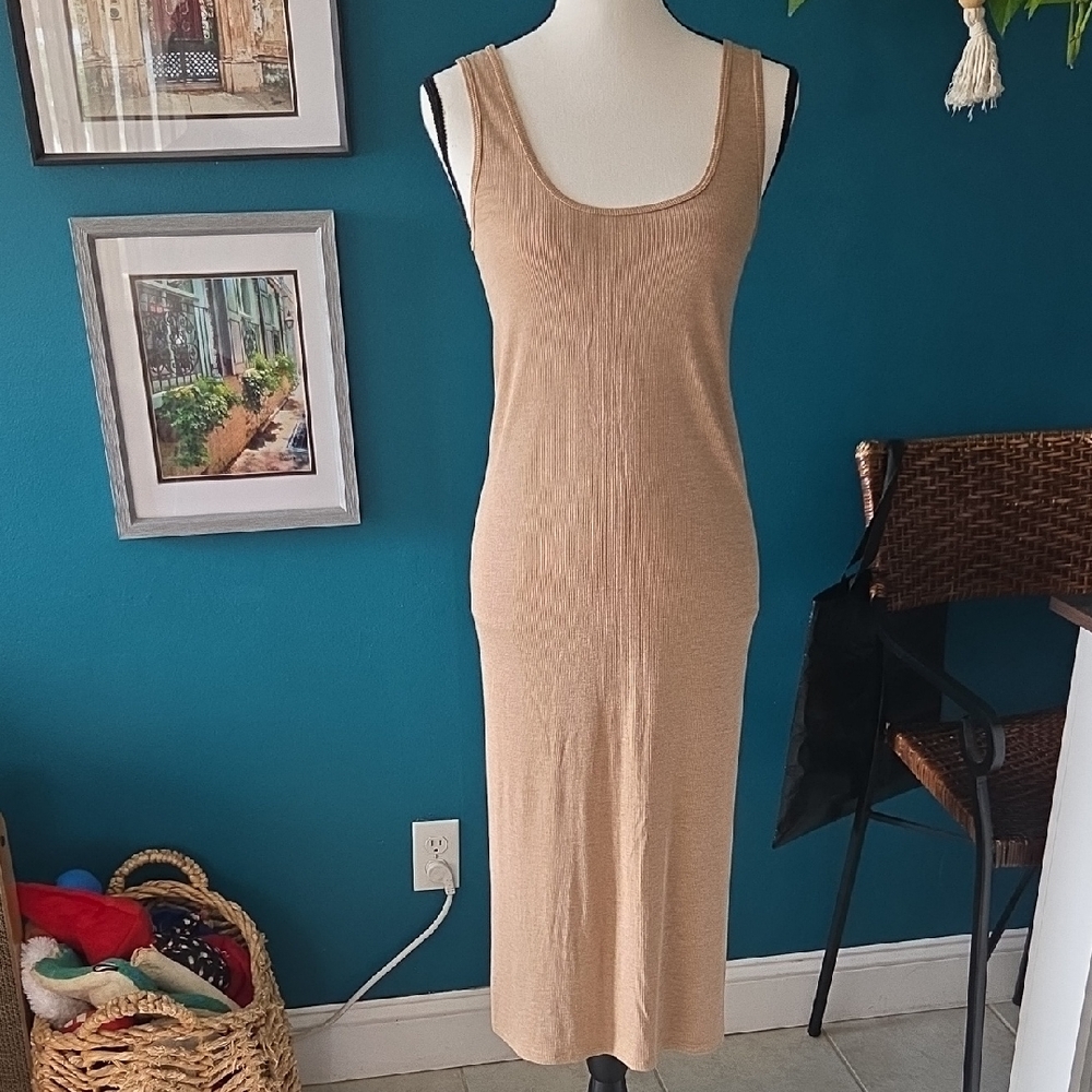 Sand Sleeveless Dress